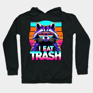 Cool Raccoon Vaporwave Tee: I Eat Trash Hoodie